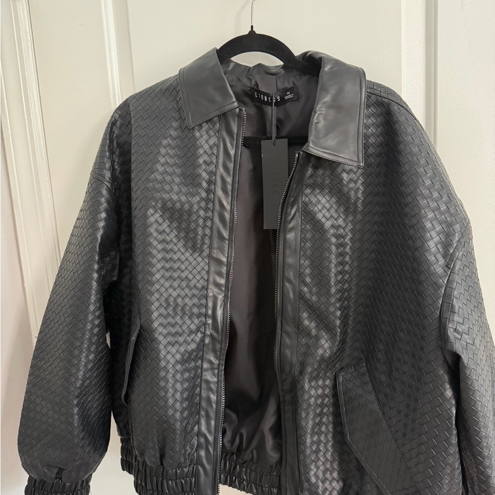 Lioness Black Textured Bomber Jacket